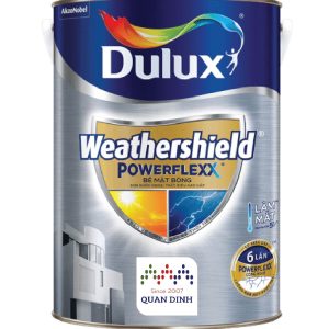 GJ8B - Sơn phủ ngoại thất Dulux WeatherShield PowerFlexx - Bề mặt bóng - 5L (Phù hợp tường nứt dăm)