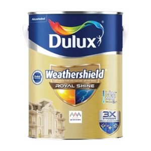 RS86 - Sơn phủ ngoại thất Dulux Weathershield Royal Shine - Bề mặt bóng - 5L (Phù hợp mặt tiền phù điêu hoa văn nhiều)