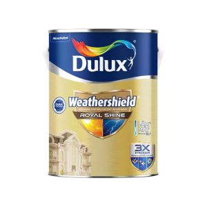 RS86 - Sơn phủ ngoại thất Dulux Weathershield Royal Shine - Bề mặt bóng - 5L (Phù hợp mặt tiền phù điêu hoa văn nhiều)